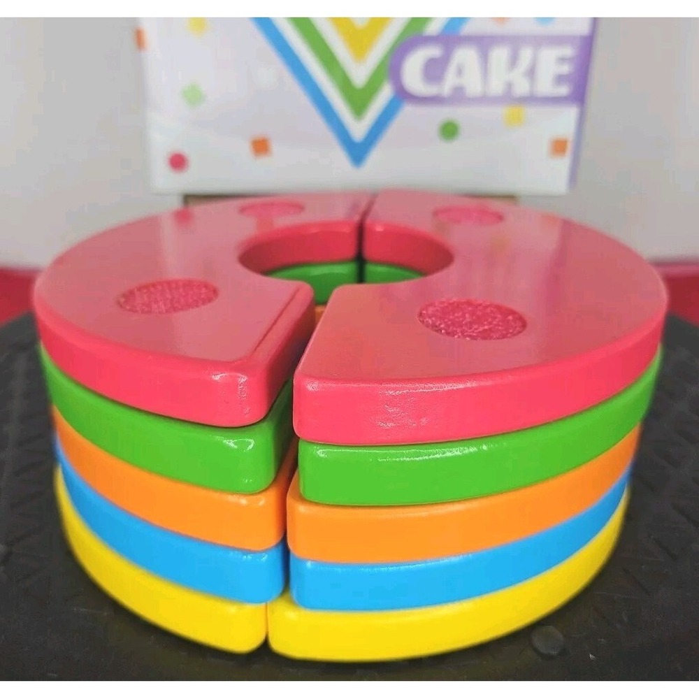 Melissa & Doug Rainbow Cake Pieces 5 Layer Wooden Pretend‎ Food Toy